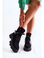 Semišové vysoké kozačky s béžove model 21593542 - Boto