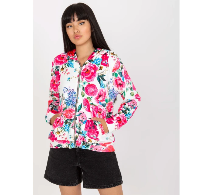 Mikina RV BL 8118.89 bílá a růžová Mikina RV BL 8118.89 bílá a růžová