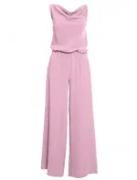 M737 Kombinéza se špagetovými ramínky - krepová růžová M737 Kombinéza se špagetovými ramínky - krepová růžová