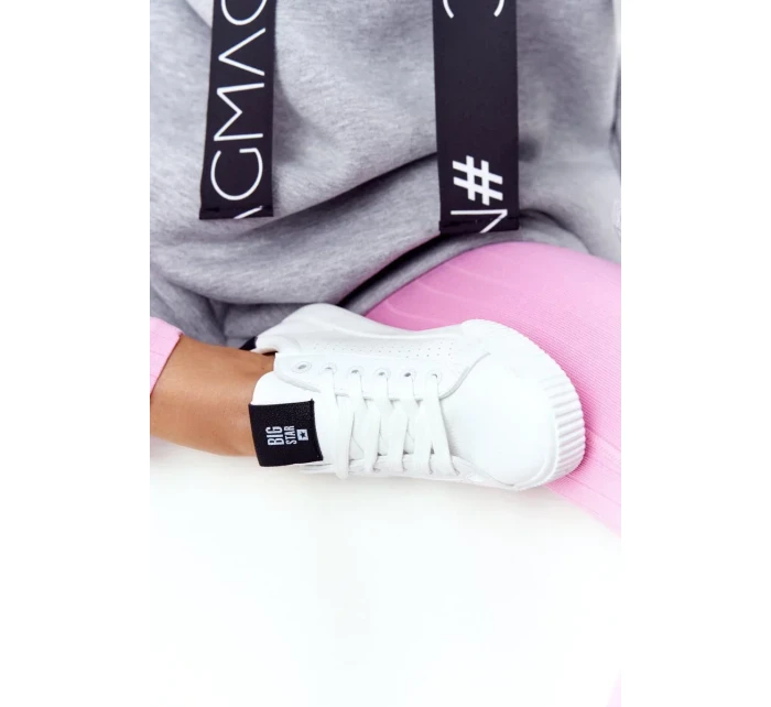 Dámské módní tenisky Big Star - bílé/černé Dámské módní tenisky Big Star - bílé/černé