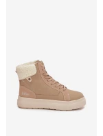 Dámské zimní boty s kožíškem Lee Cooper – béžové