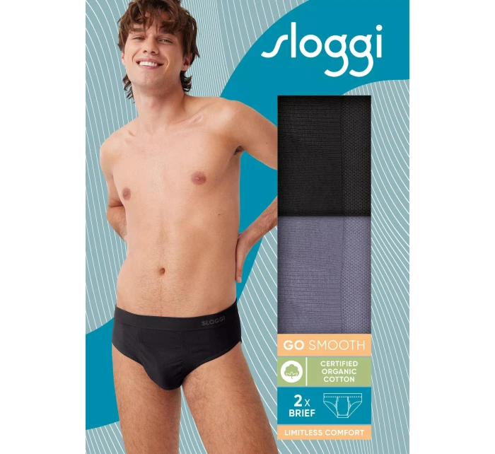 Pánské slipy GO Smooth Brief C2P BLACK   model 21741717 - Sloggi