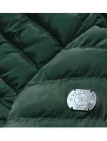 Zelená dámská prošívaná zimní bunda s kapucí (m-133) Zelená dámská prošívaná zimní bunda s kapucí (m-133)