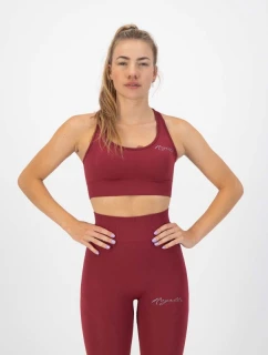 Rogelli TRINITY sportovní podprsenka bordó S
