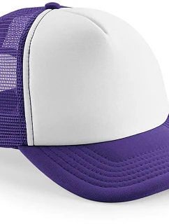 Beechfield B 645 5 panelová kšiltovka Vintage Trucker 53.0645 purple/white