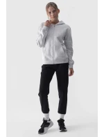 Dámská Mikina S Kapucí Rozepínací Bavlněná 4F Šedá 4FWMM00TSWSF1467-27M