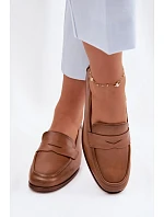 Mokasíny z přírodní kůže model 22074671 Camel - VINCEZA Mokasíny z přírodní kůže model 22074671 Camel - VINCEZA