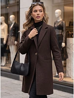 Płaszcz damski klasyczny brązowy model 22366687 - FashionStreet