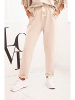 Dámská souprava máslová s třásněmi na rukávech béžová Dámská souprava máslová s třásněmi na rukávech béžová