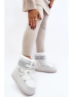 Dámské vázané sněhové boty bílé model 21642432 - Boto