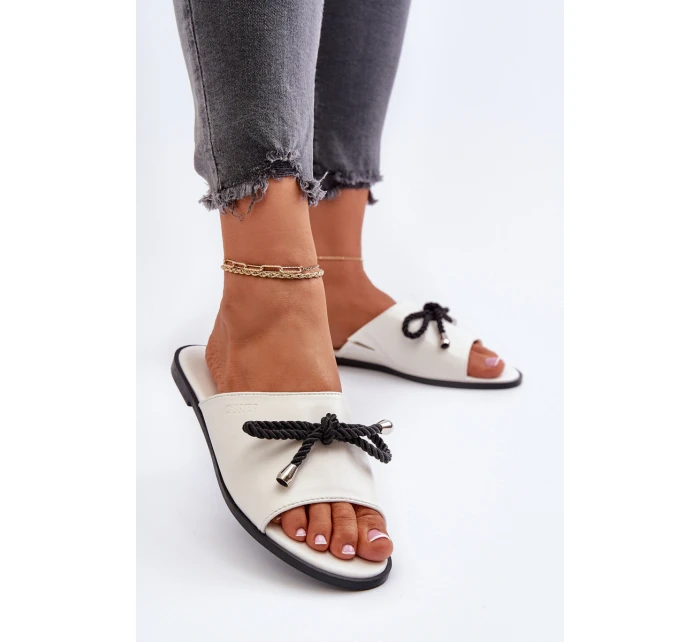 Dámské sandály z eko kůže Big Star NN274067 Bílé Dámské sandály z eko kůže Big Star NN274067 Bílé