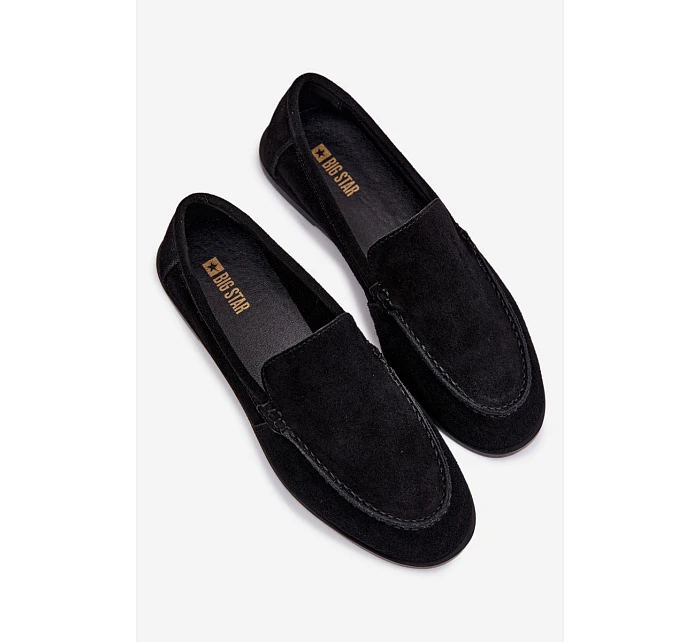 Dámské mokasiny z přírodního semiše Big Star model 22069376 Černé - Big Star Shoes