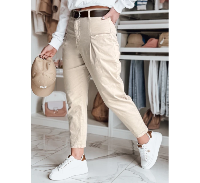 Dámské chinos kalhoty světle béžové Dstreet model 21986289 - FashionStreet