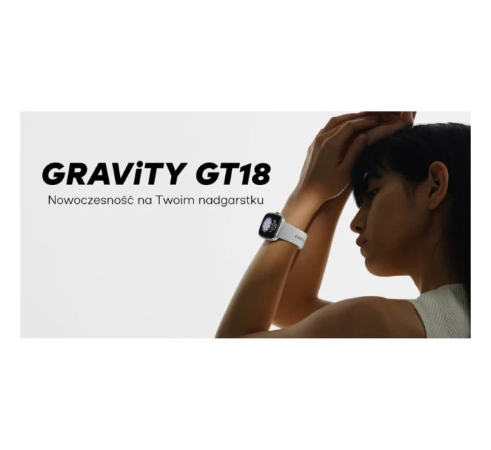 Dámské chytré hodinky  béžový silikonový řemínek + bílý řemínek model 21819976 - Gravity