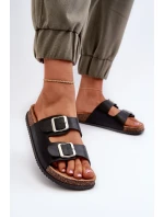 Dámské žabky s přezkami Černé model 21653006 - Boto Dámské žabky s přezkami Černé model 21653006 - Boto