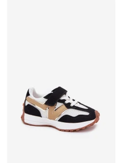 Dětské tenisky na suchý zip bílou-černé Tezzu