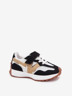 Dětské tenisky na suchý zip bílou-černé Tezzu