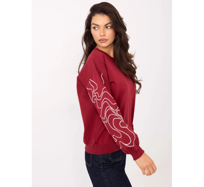 Bluzka RV BZ model 21393119 bordowy - FPrice Bluzka RV BZ model 21393119 bordowy - FPrice