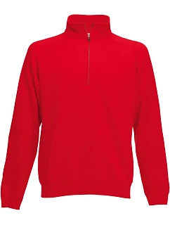 Fruit of the Loom Premium Zip Neck Sweat Mikina s 1/4 zipem 16.2032 red