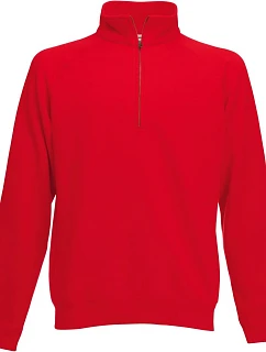 Fruit of the Loom Premium Zip Neck Sweat Mikina s 1/4 zipem 16.2032 red