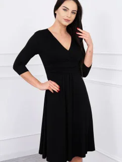 Šaty s výřezem pod prsy černé