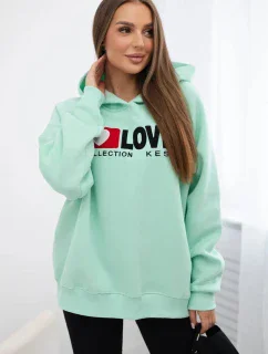 Zateplená bavlněná mikina s kapucí Love  Mincovna