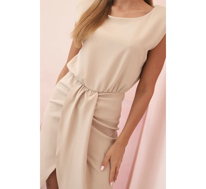 Dámská pruhovaná bavlněná šaty s V výstřihem a knoflíky tmavě mátová Dámská pruhovaná bavlněná šaty s V výstřihem a knoflíky tmavě mátová