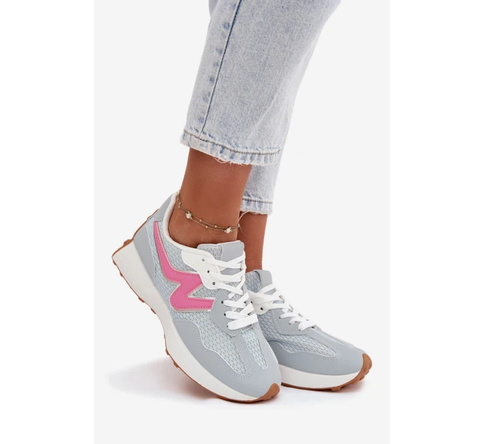 Dámské sportovní boty na platformě modré model 21919433 - Boto