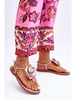 Dámské žabky s látkou Rose Nude Carisma Dámské žabky s látkou Rose Nude Carisma