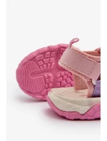 Dívčí sandály na suchý zip Big Star Růžové