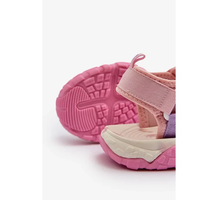 Dívčí sandály na suchý zip Big Star Růžové