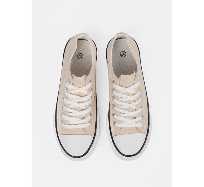 Klasické tenisky dámské Jasnobeżowy bez podpatku Klasické tenisky dámské Jasnobeżowy bez podpatku