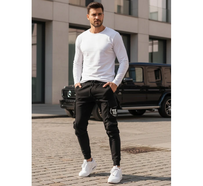 Pánské bojové kalhoty černé FashionStreet UX4164
