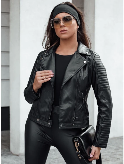 Dámská kožená krátká bunda ramonseka černá FashionStreet TY4634