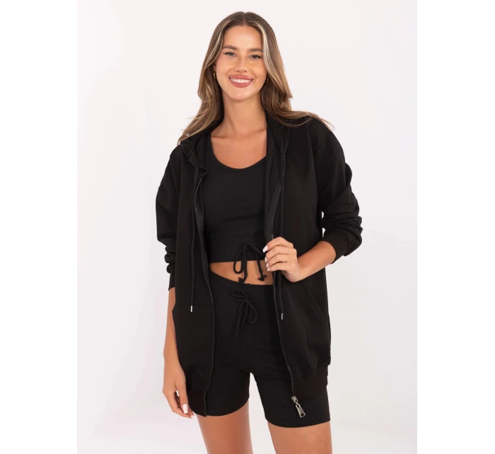 Černý dámský trojdílný komplet basic (7742)