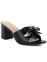 Dámské žabky na s květinou černé model 22116428 - Potocki