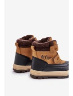 Zateplené zimní boty pro chlapce Lee Cooper LCJ-23-01-2059 Camel