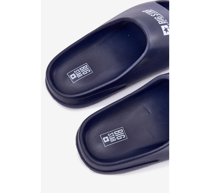 Pánské Pěnové Pantofle S Logem Big Star RR174A014 Tmavě Modré Pánské Pěnové Pantofle S Logem Big Star RR174A014 Tmavě Modré