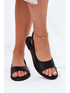 Dámské Sandály Na Ploché Podešvi Černé Weanise