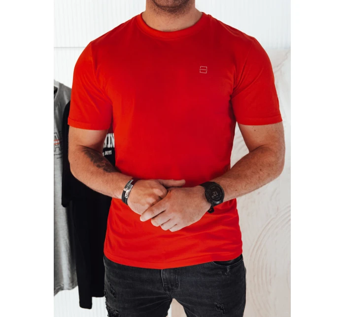 Pánské oranžové tričko s potiskem FashionStreet RX5470