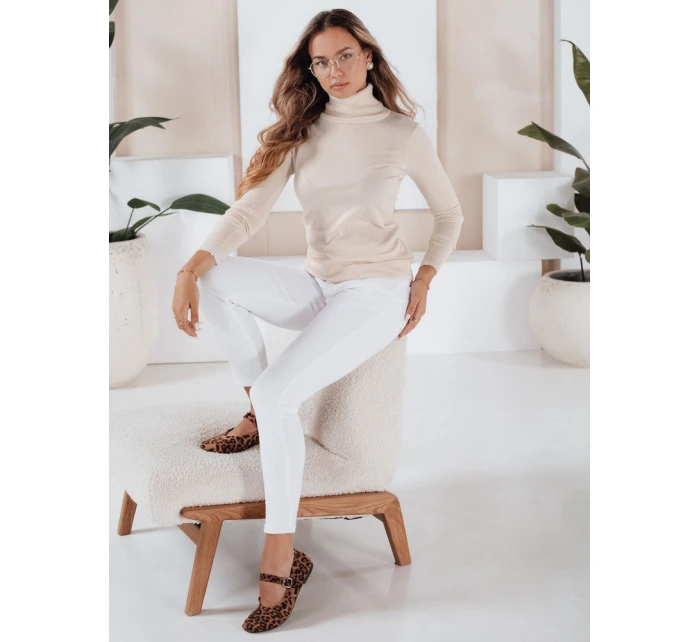 Dámský svetr s rolákem VANORIA cream FashionStreet MY2487