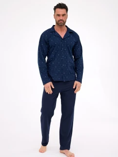 pyžamo model 21259216 délka/r 3XL5XL pánské rozepínací - Cornette