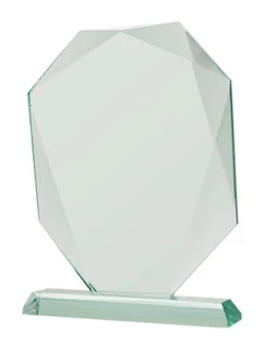 Skleněná trofej s matným podstavcem