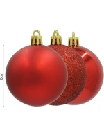 DEKORATIVNÍ PLASTOVÁ CETKA 12KS 60MM ČERVENÁ