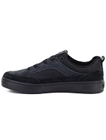 Černé pánské sportovní kožené polobotky v stylu model 22323654 - Big Star Černé pánské sportovní kožené polobotky v stylu model 22323654 - Big Star