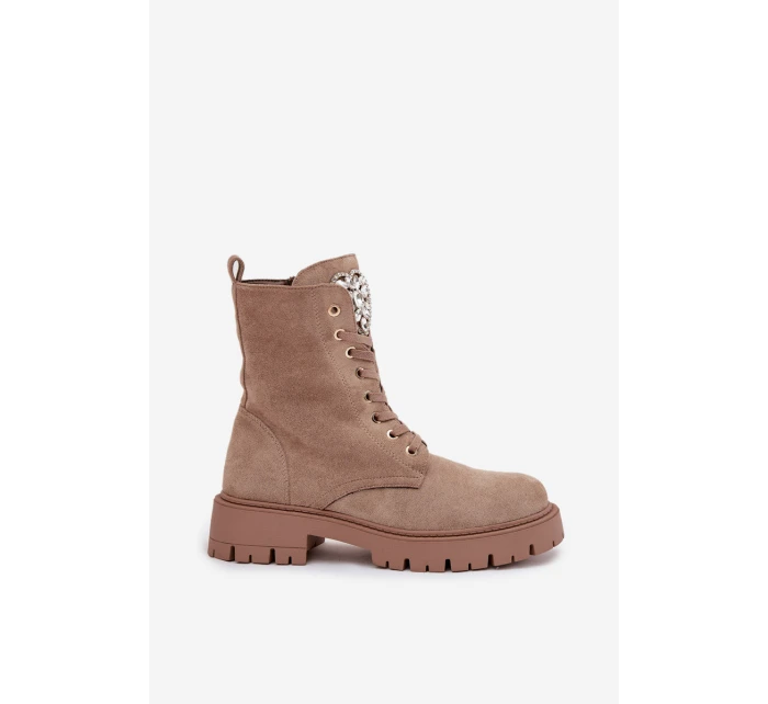 Dámské workery s krystaly na jazyku béžové Rosira Dámské workery s krystaly na jazyku béžové Rosira