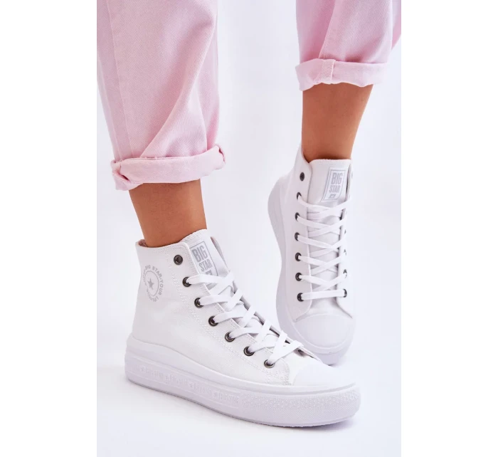 Dámské vysoké tenisky Big Star Bílé Dámské vysoké tenisky Big Star Bílé