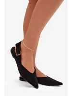 Dámské baleríny s přezkou Tanelia – černé Dámské baleríny s přezkou Tanelia – černé