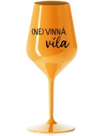 (NE)VINNÁ VÍLA - oranžová nerozbitná sklenice na víno 470 ml (NE)VINNÁ VÍLA - oranžová nerozbitná sklenice na víno 470 ml
