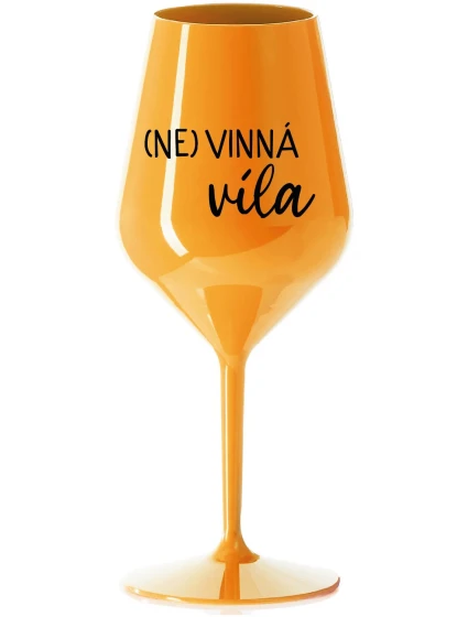 (NE)VINNÁ VÍLA - oranžová nerozbitná sklenice na víno 470 ml (NE)VINNÁ VÍLA - oranžová nerozbitná sklenice na víno 470 ml